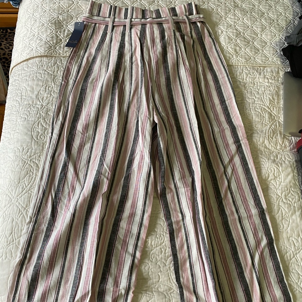 NWT Rachel Roy Wide Leg Linen Trousers - Picture 3 of 5